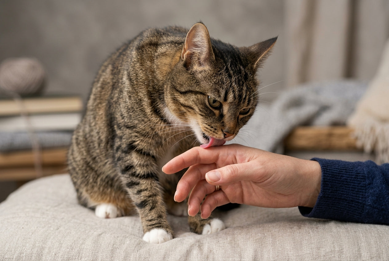 Pourquoi mon chat me lèche : décrypter ses gestes tendres et mystérieux