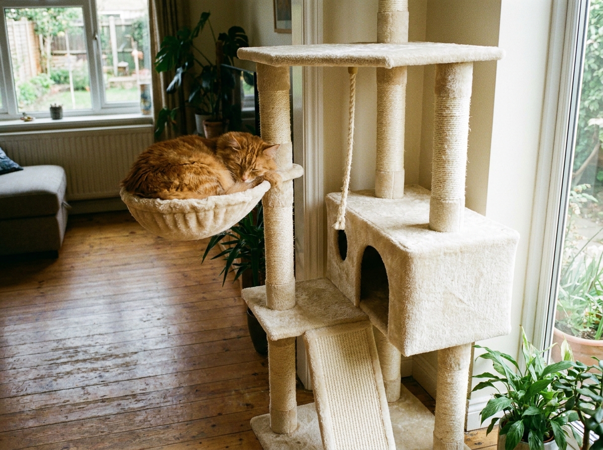 Arbre à chat beige