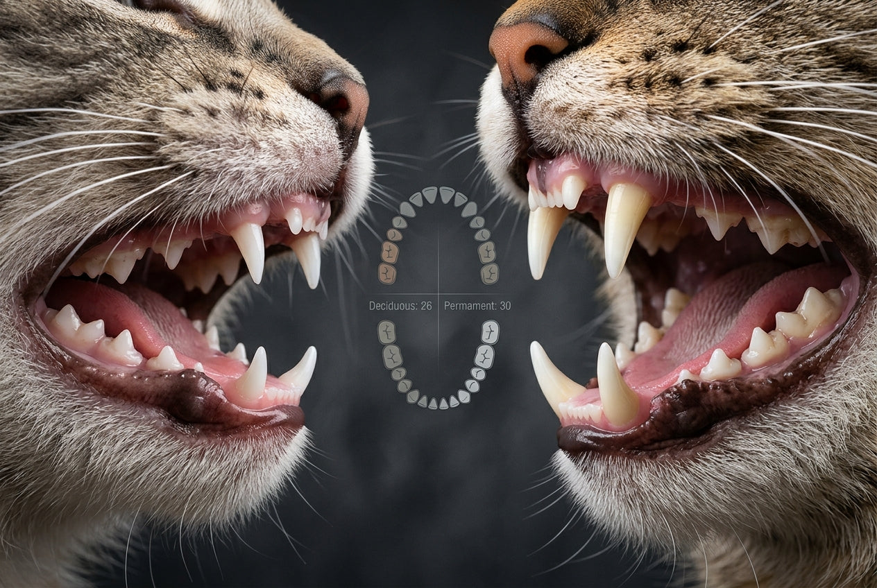Tout savoir sur la dentition du chat : des dents de lait aux dents définitives